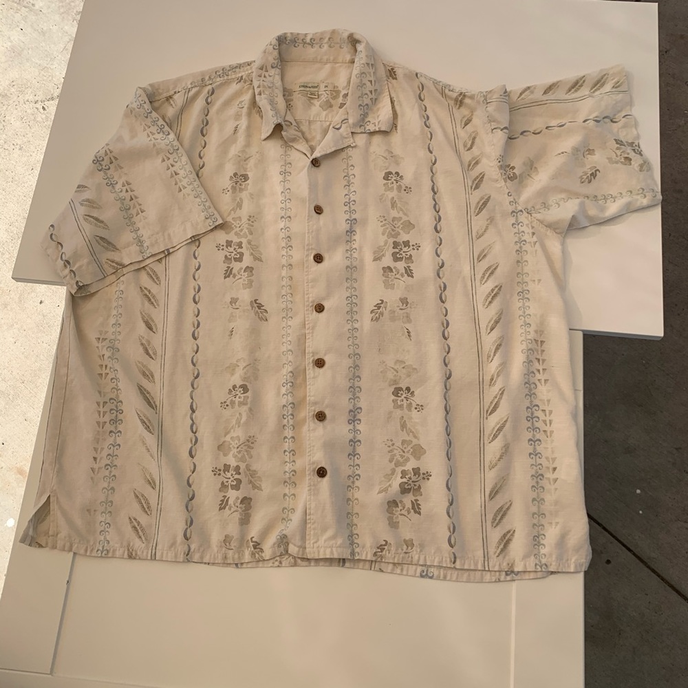 Joseph & Feiss 3x Cream Colored Silk Shirt